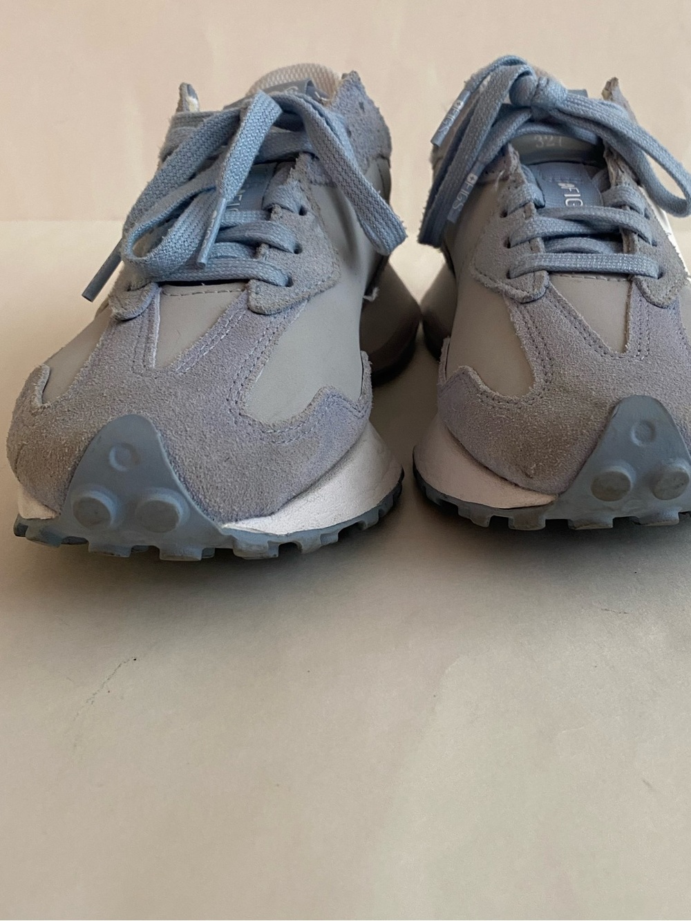 New Balance 327 Figs Blue & White Trail Sneakers - Picture 5 of 8